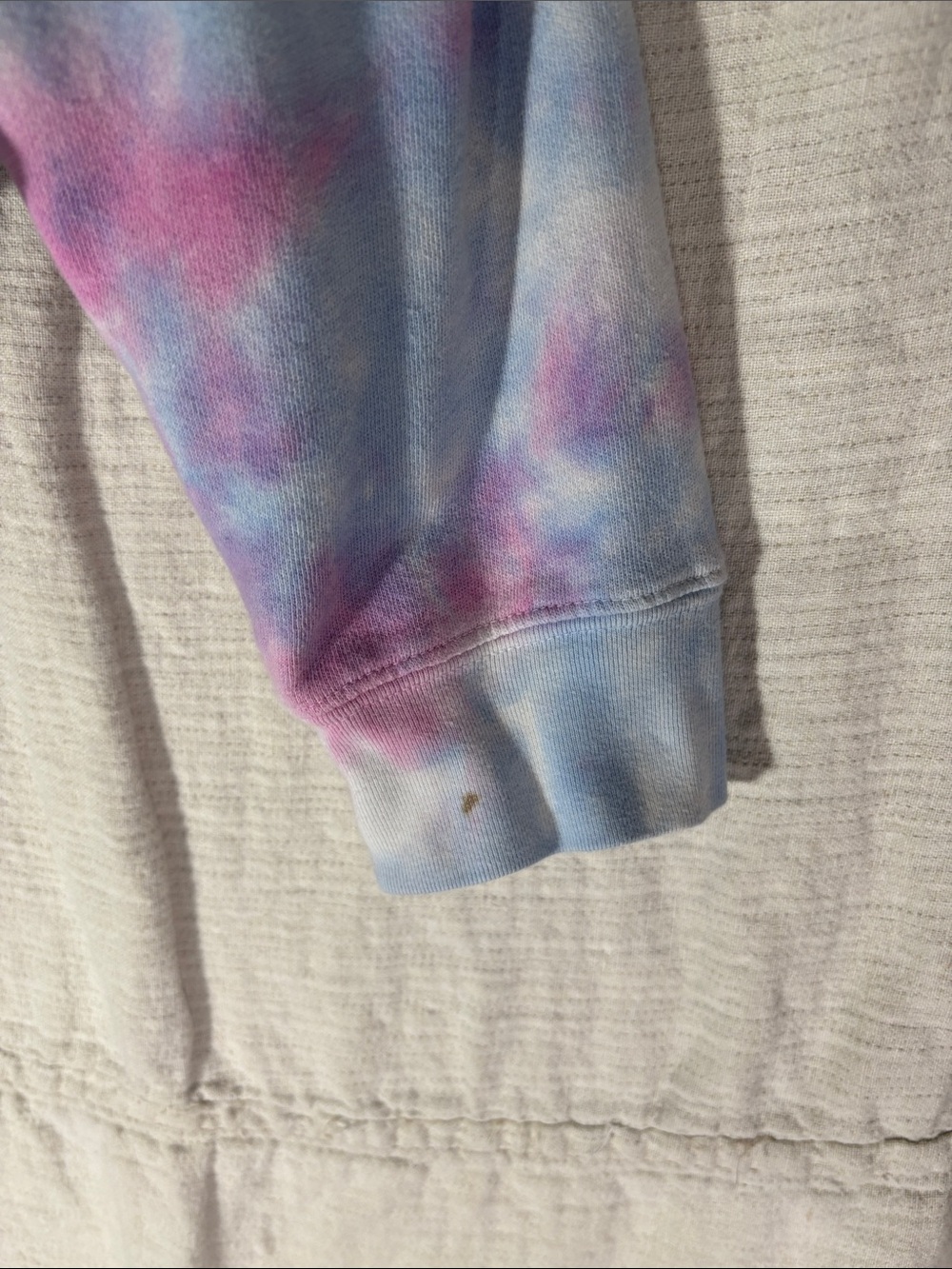 Calvin Klein Jeans Pink & Blue Tie-Dye Cropped Hoodie - Picture 8 of 9